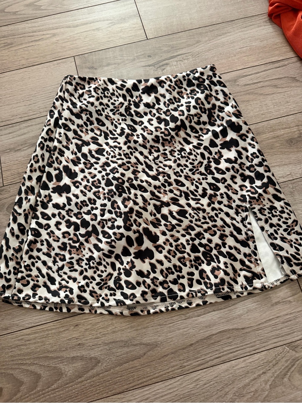 Princess Polly Leopard Print A-Line Skirt - Beige & Black